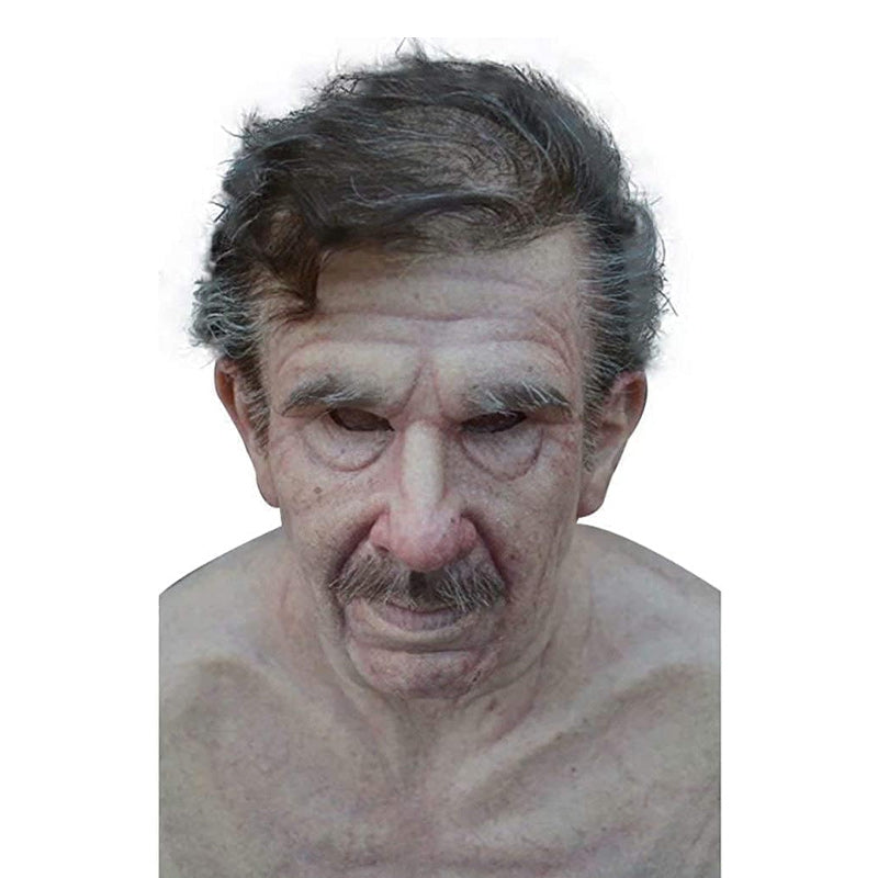 Realistic Latex Full Face Mask — Lifelike Contours, Flexible Fit