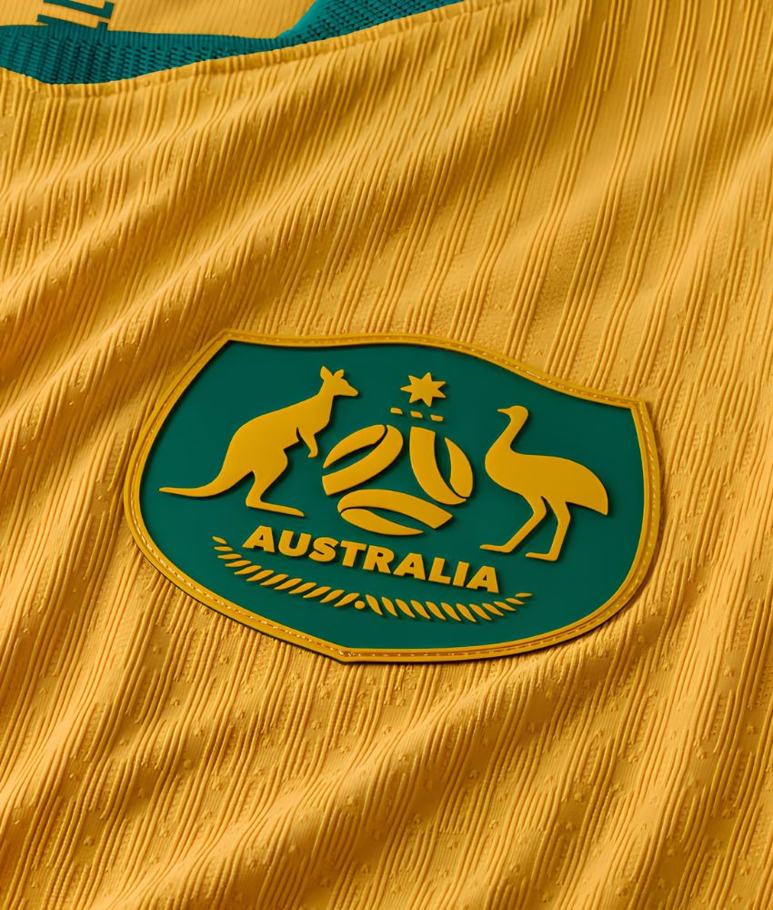 Maillot domicile de l’Australie pour la Coupe du monde 2026