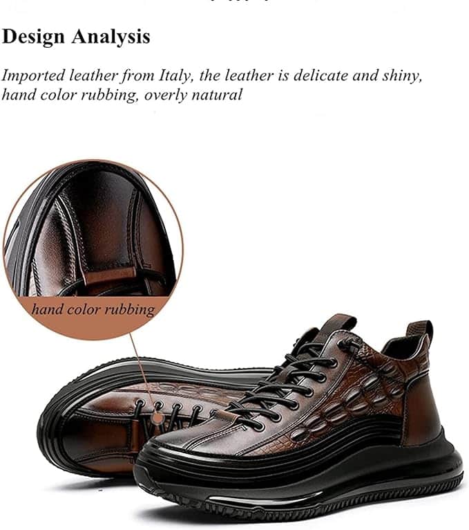 Vinci Italian crocodile pattern leather shoes for men