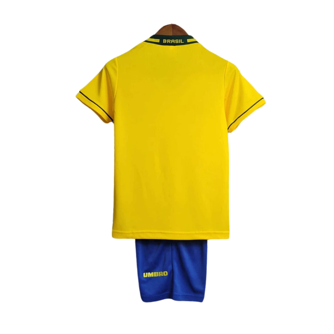 Ensemble de football pour enfants du Brésil domicile 1994