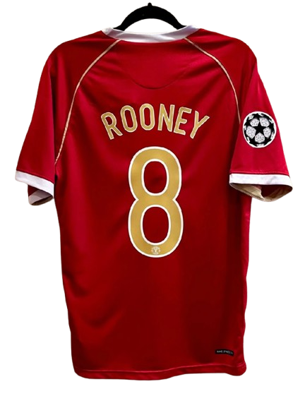 Maglia da casa del Manchester United 2006/07 – Wayne Rooney #8 – edizione Champions League – manica corta