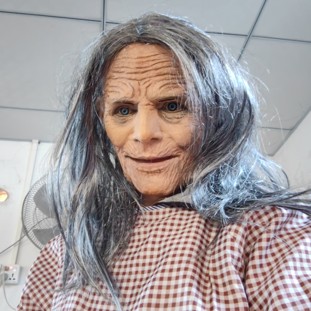 Granny Witch Mask — Spooky Halloween Character Face Mask