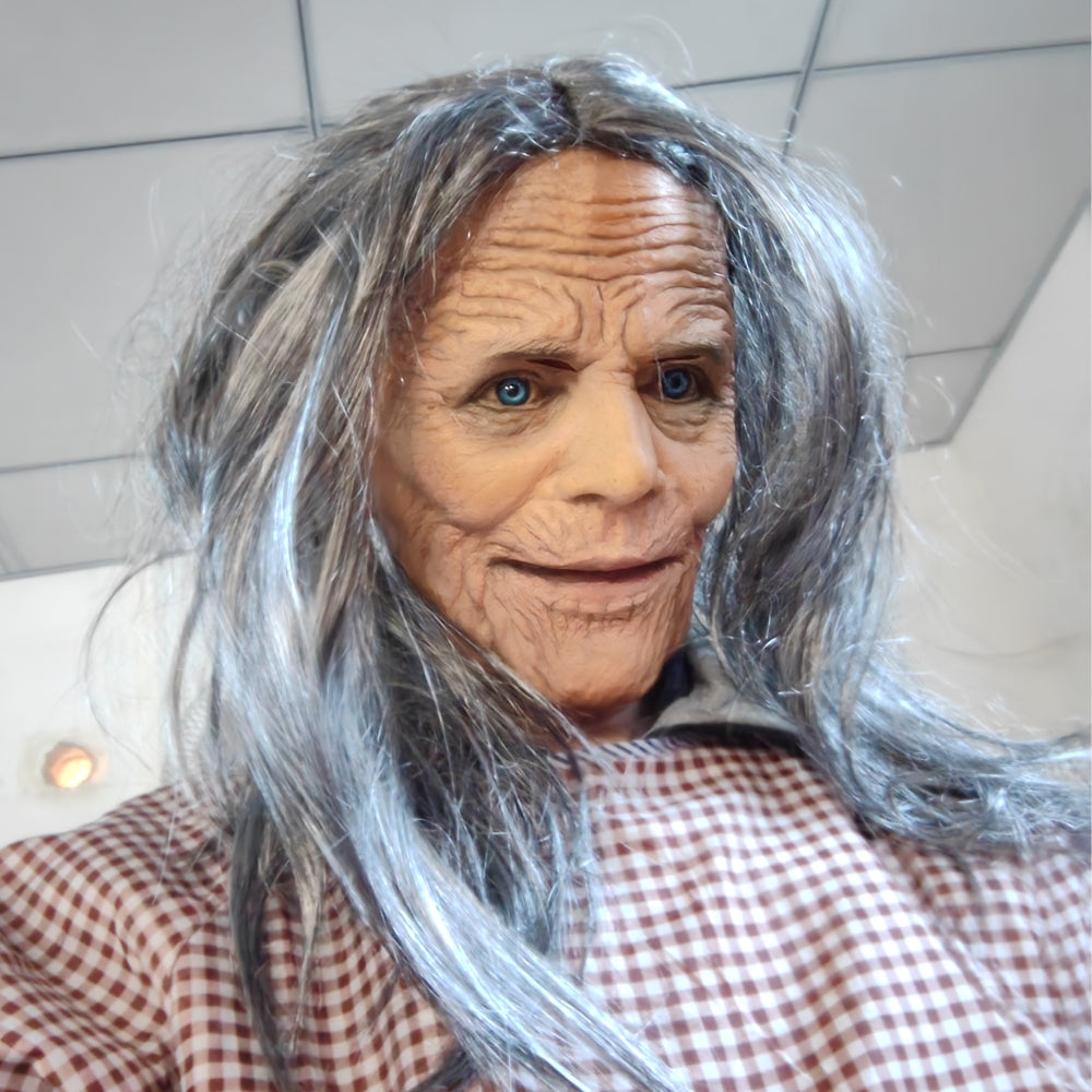 Granny Witch Mask — Spooky Halloween Character Face Mask