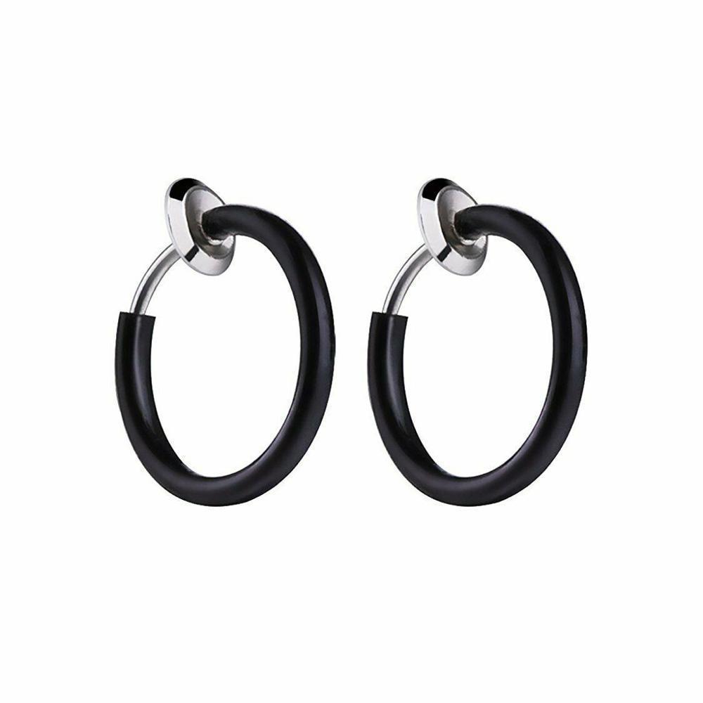 Unisex Stainless Steel Retractable Hoop