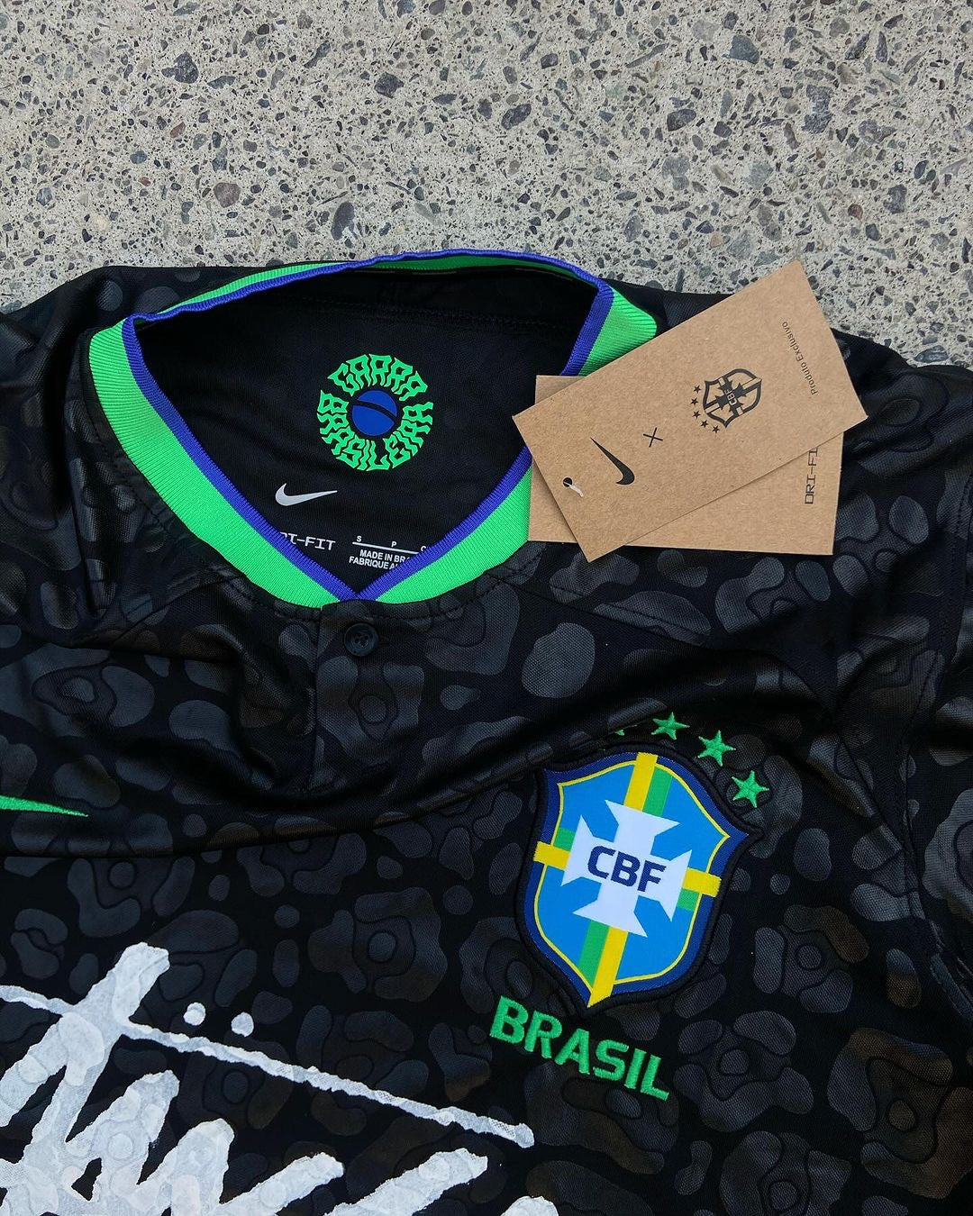 BRAZILIË X STUSSY zwarte speciale editie