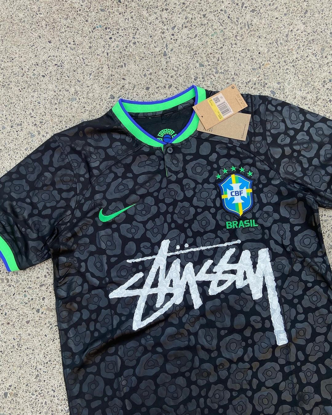 BRAZILIË X STUSSY zwarte speciale editie