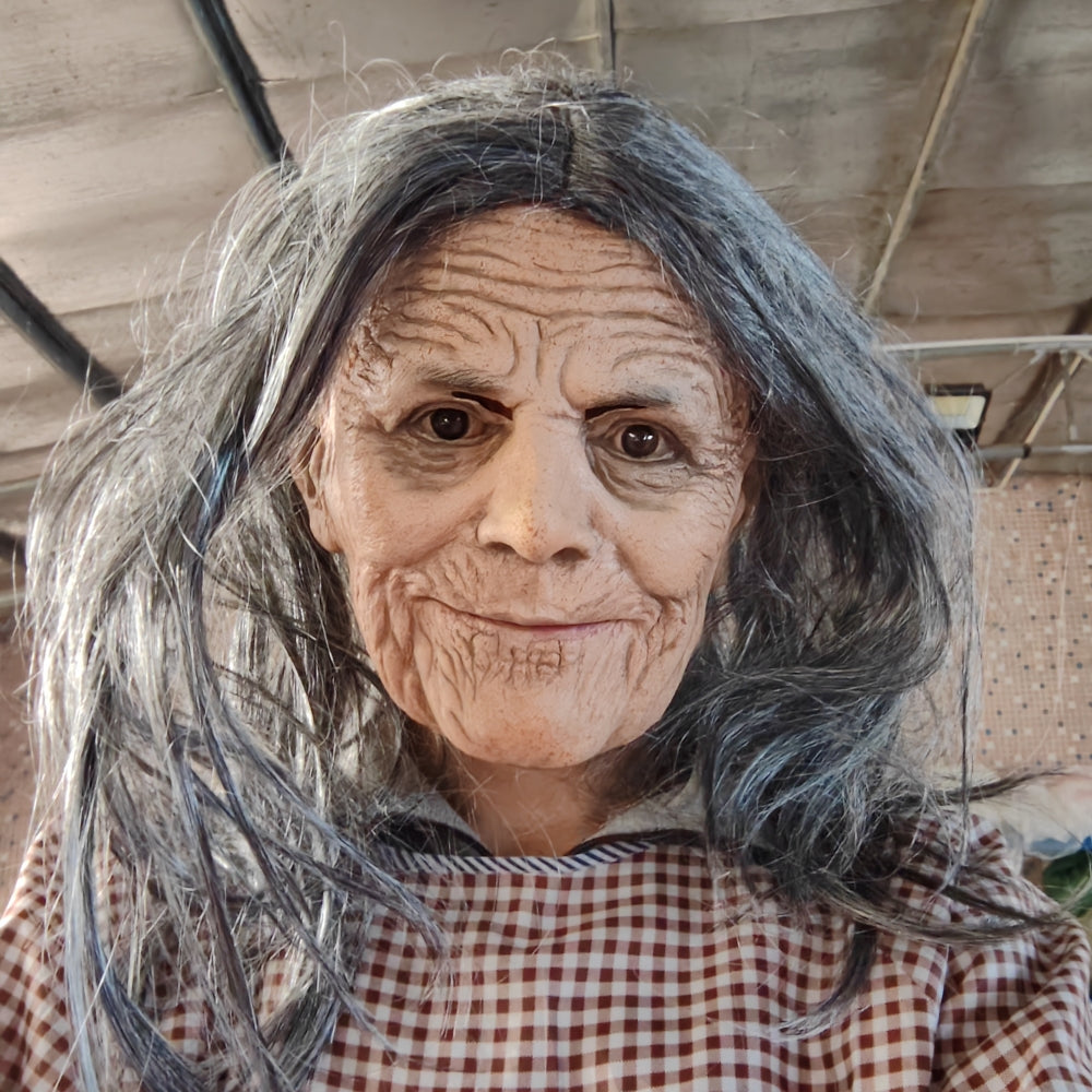 Granny Witch Mask — Spooky Halloween Character Face Mask