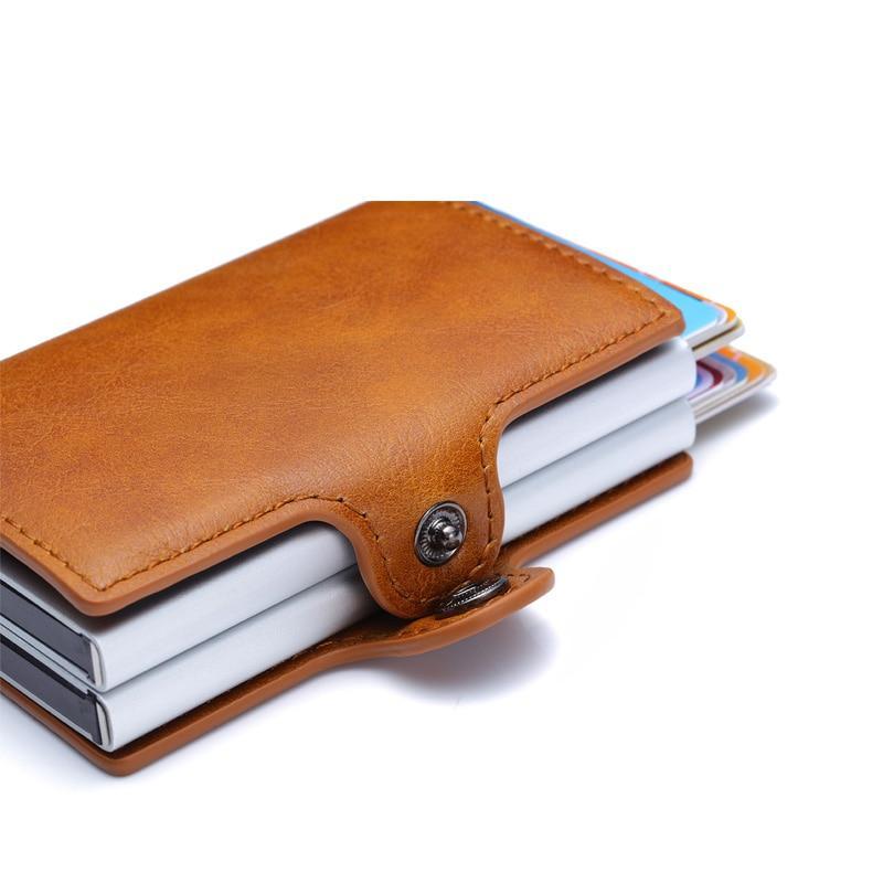 Minimalism RFID Automatic Pop-up & Pull-out Leather Fashion Wallet