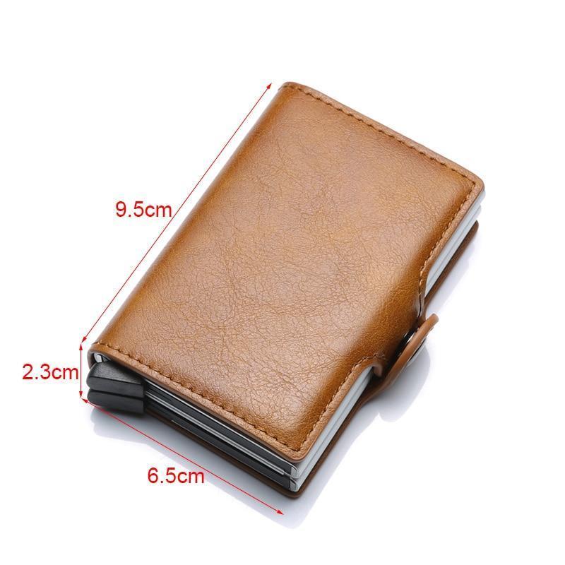 Minimalism RFID Automatic Pop-up & Pull-out Leather Fashion Wallet