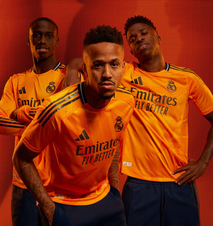 Real Madrid 2024/2025 Away Kit Orange