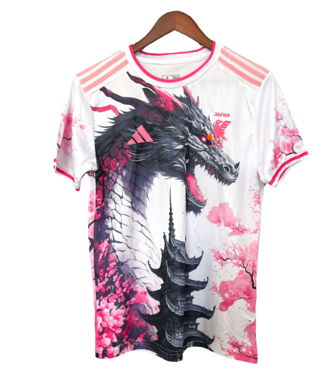 Japan roze draak wit voetbalshirt 2025/2026-editie