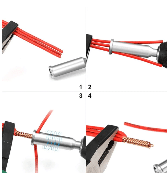 Cable Wire Stripping And Twisting Tool
