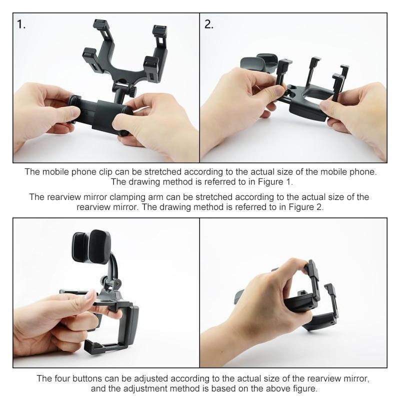 Rear-view Mirror Phone Mount