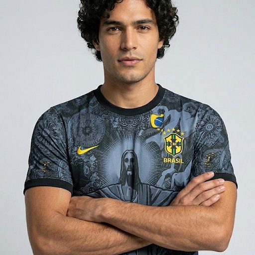 Maillot Édition Spéciale Brésil Christ Rédempteur - Noir Minuit  