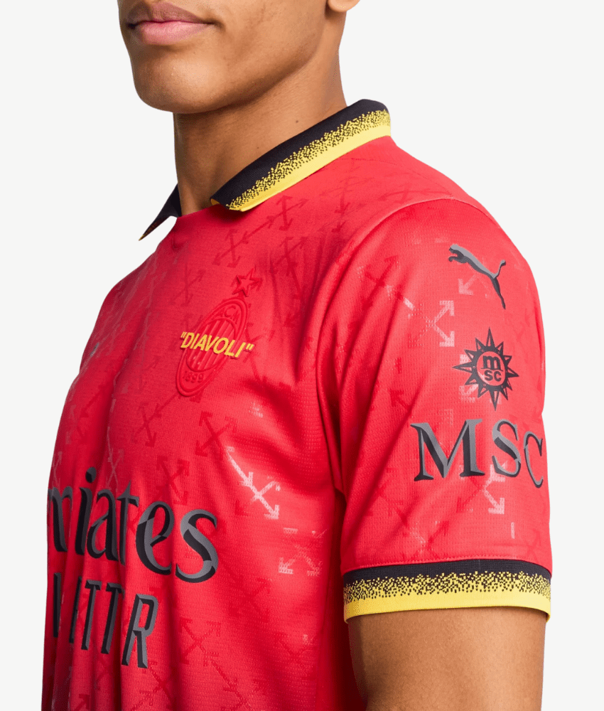 Maglia in edizione speciale dell'AC Milan «OFF» FASHION COLLAB ROSSA 2024/25