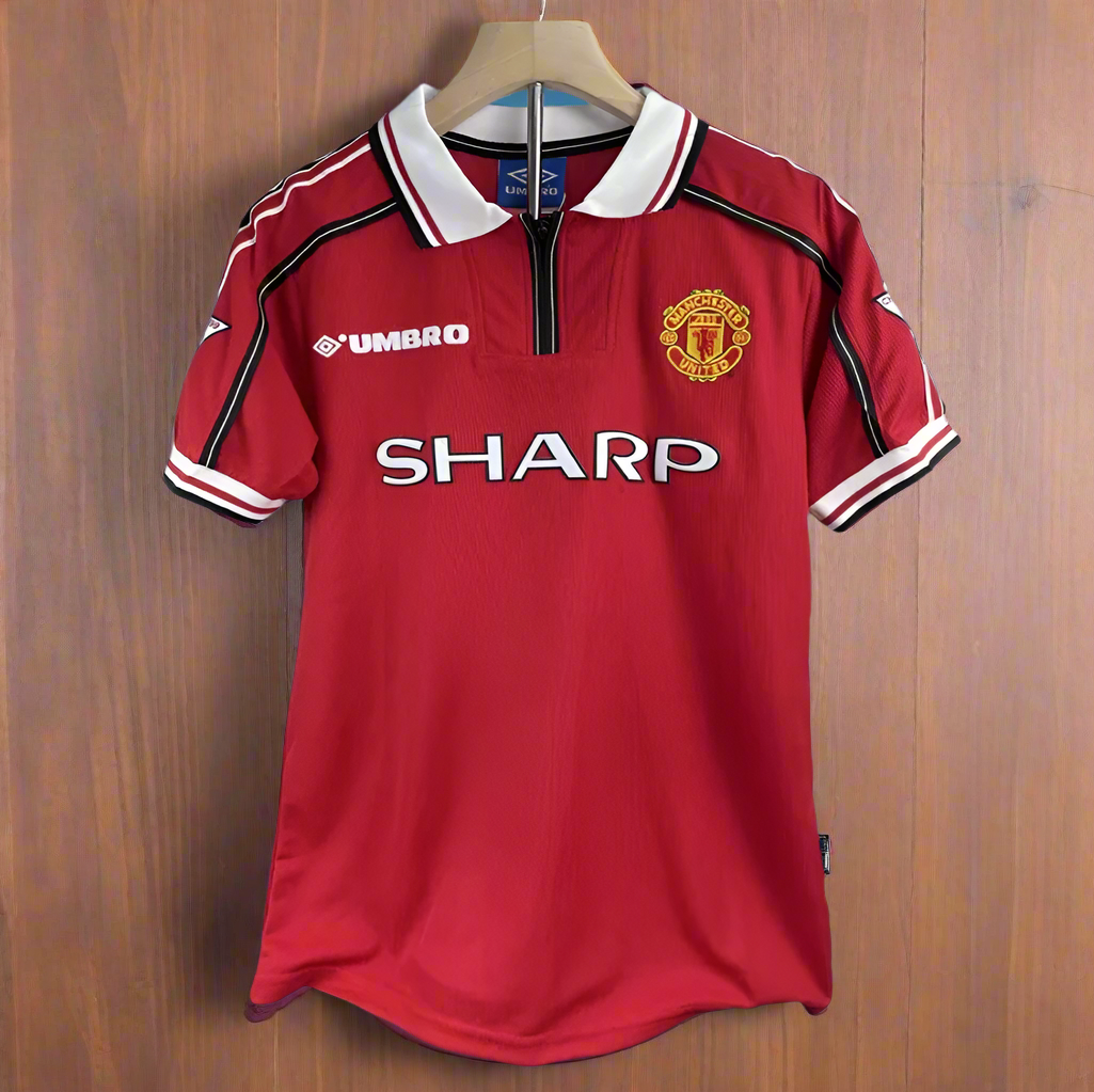 David Beckham #7 Manchester United 1998/99 retro-remakeshirt