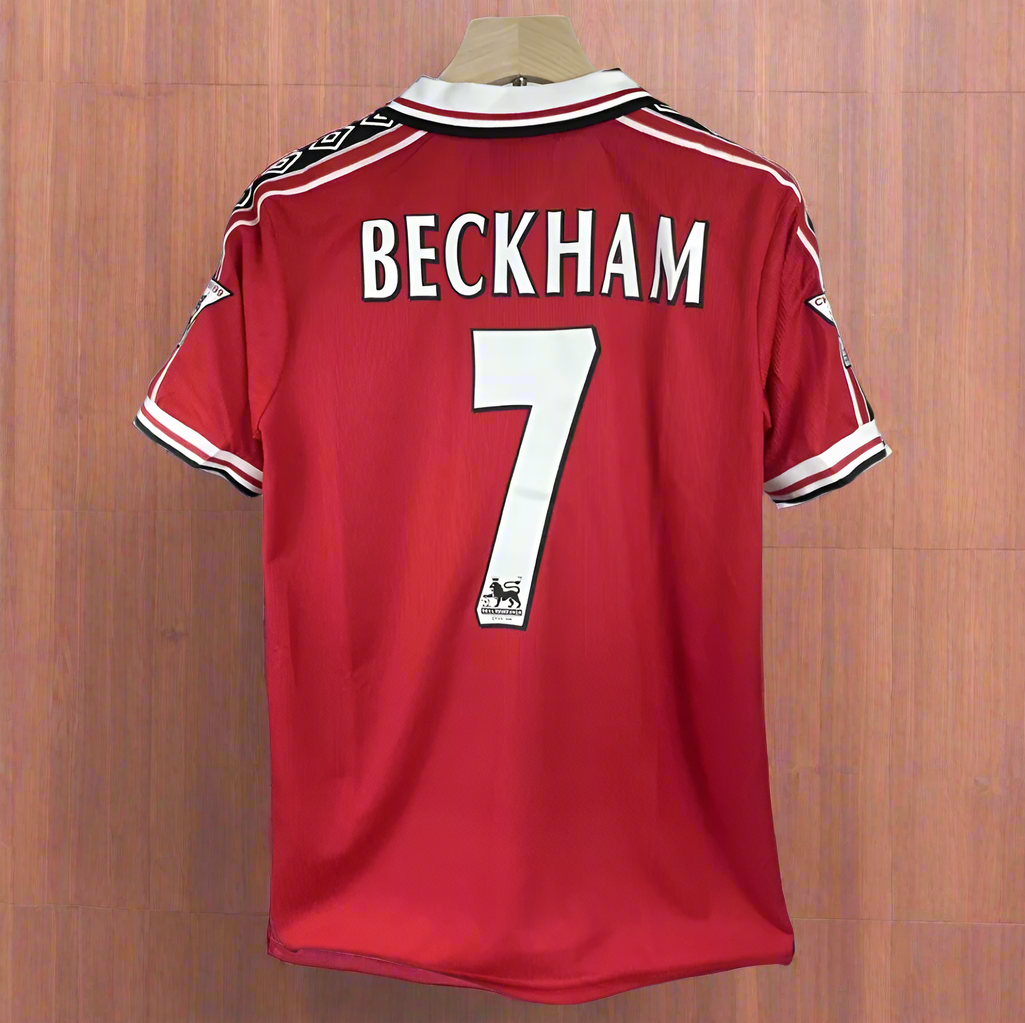 David Beckham #7 Manchester United 1998/99 retro-remakeshirt