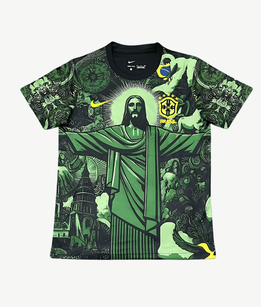 BRAZILIË 2024/25 GROEN 'CHRISTUS DE VERLOSSER' SPECIAAL EDITIESHIRT