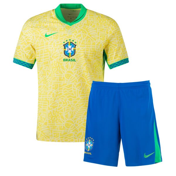 Braziliaans voetbaltenue voor kinderen - thuis 2024/25