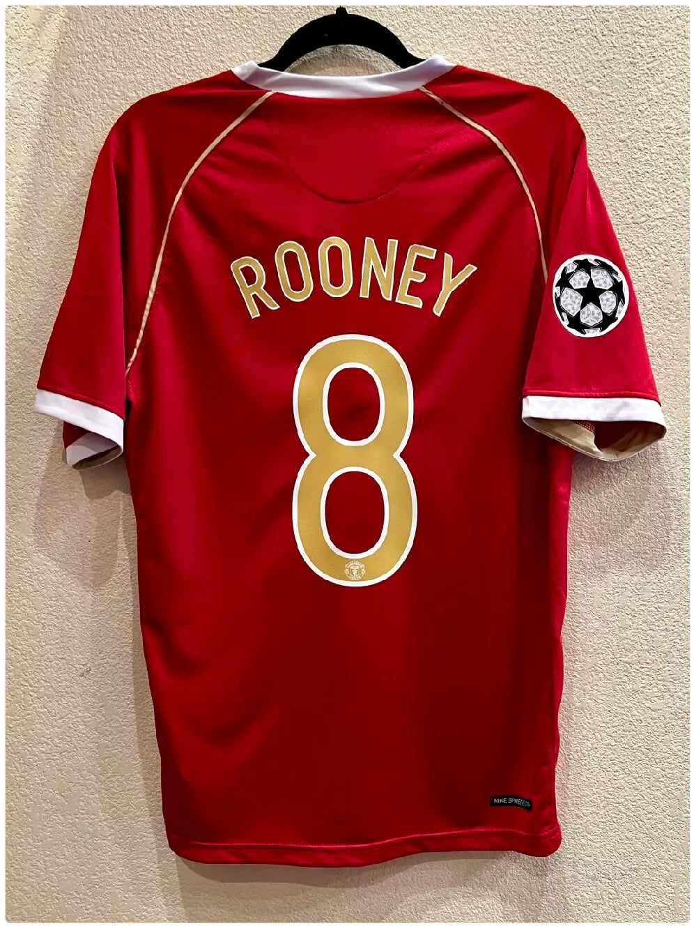 Manchester United 2006/07 thuisshirt – Wayne Rooney #8 – UCL-editie – korte mouwen