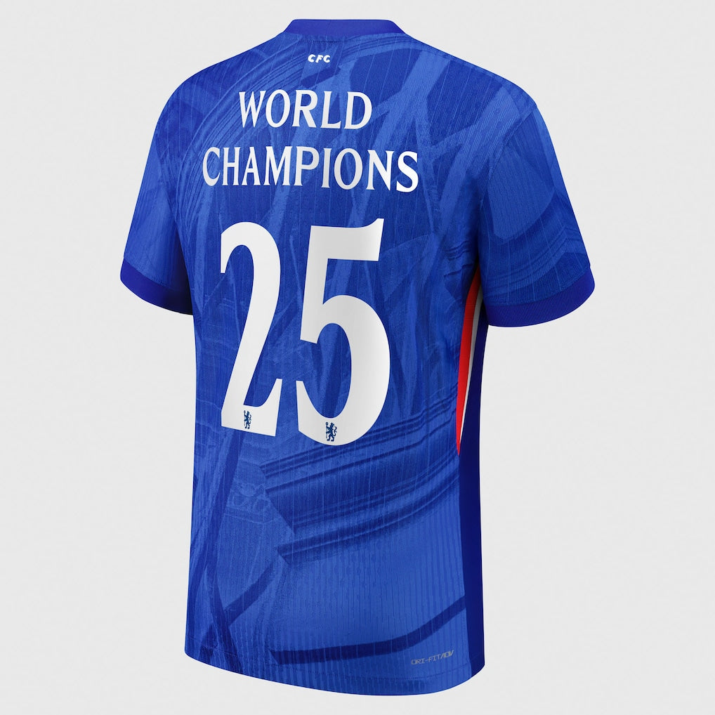 Chelsea Cup Nike Dri-FIT ADV Home Match Shirt 2025-26 with World Champions 25 chest badge