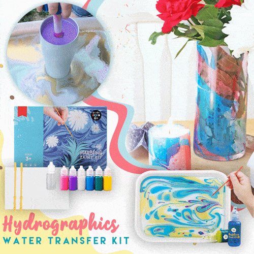 Marbled watercolor art kit