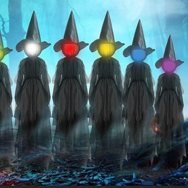3PCS Indoor And Outdoor Halloween Decorations - Sound Activated Hand Holding Witch | Filindra