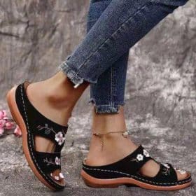 Women’s colorful flower orthopedic sandals