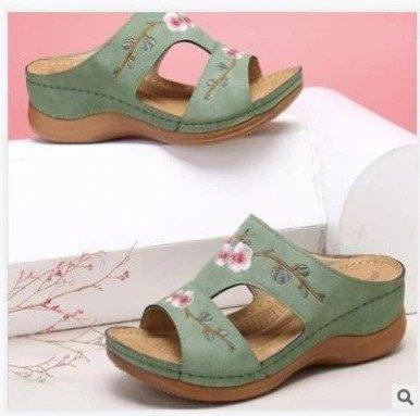Women’s colorful flower orthopedic sandals