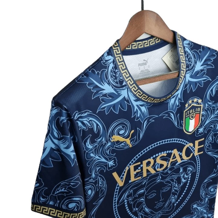 ITALY X VERSACE CONCEPT (BLAUW) THUISHIRT 2022