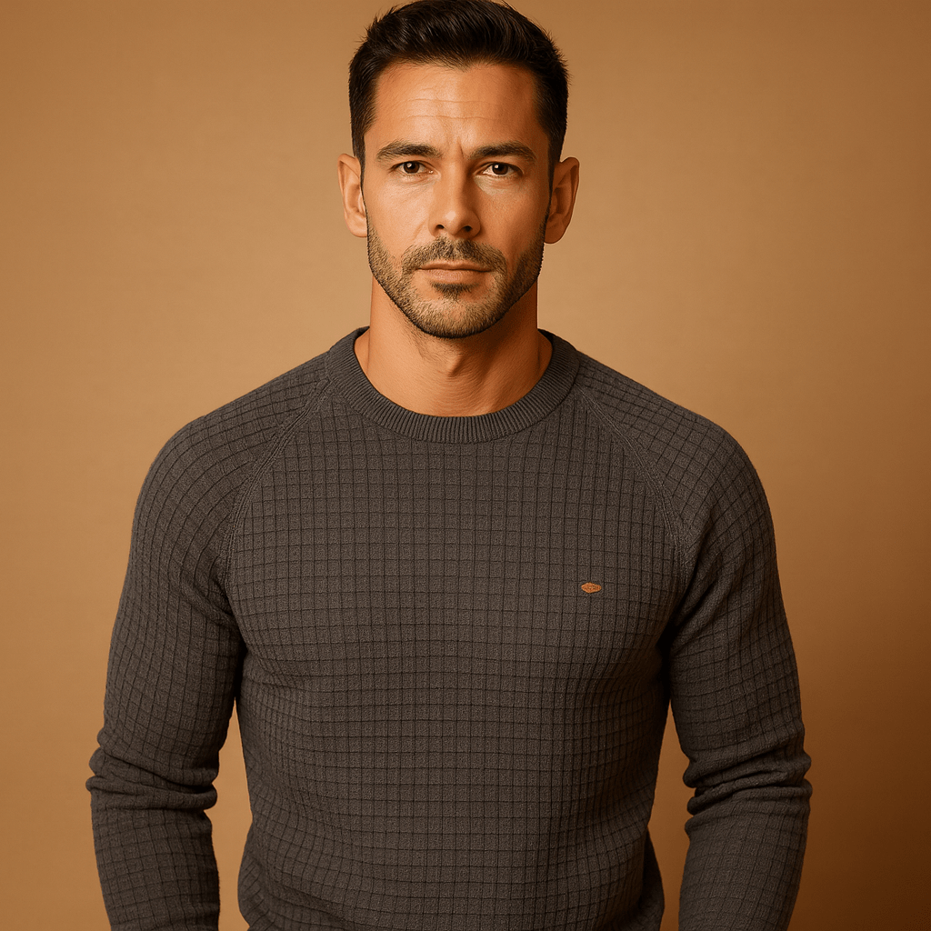Knitted Sweater Men Comfortable Relaxed Fit Construction Design