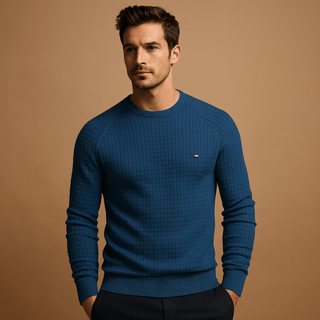 Knitted Sweater Men Comfortable Relaxed Fit Construction Design
