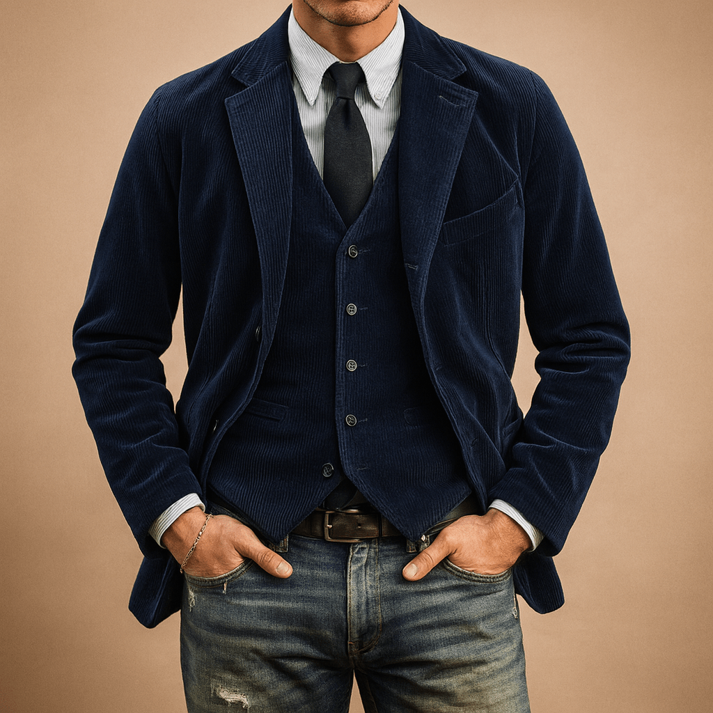 Men Jacket | Corduroy Design with Pockets for All Season