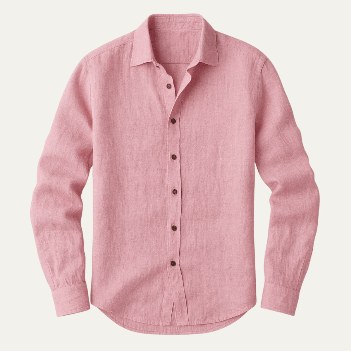 Men Shirt Long Sleeve Relaxed Fit Button Closure