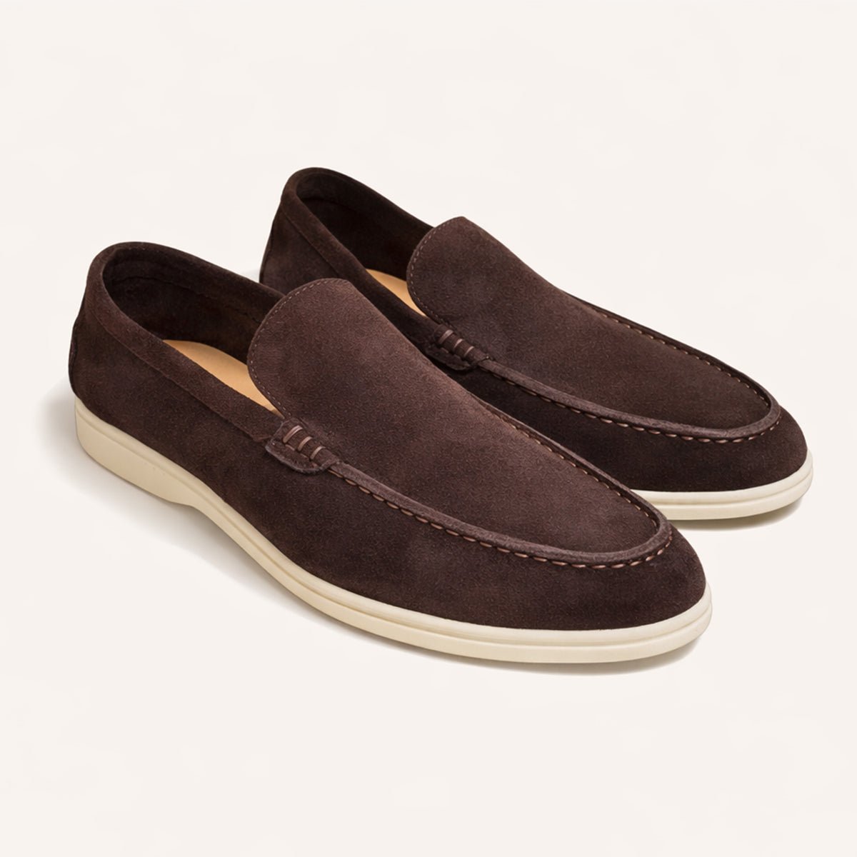 Men's Casual Slip-On Loafers — Rubber Sole Comfort