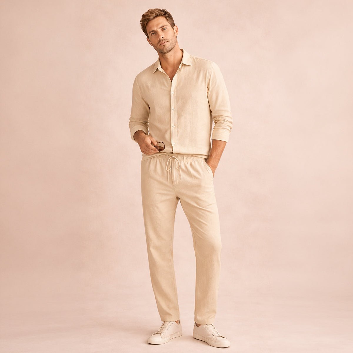 Men's Clothing Set — Tailored Fit Long Sleeve Button Placket