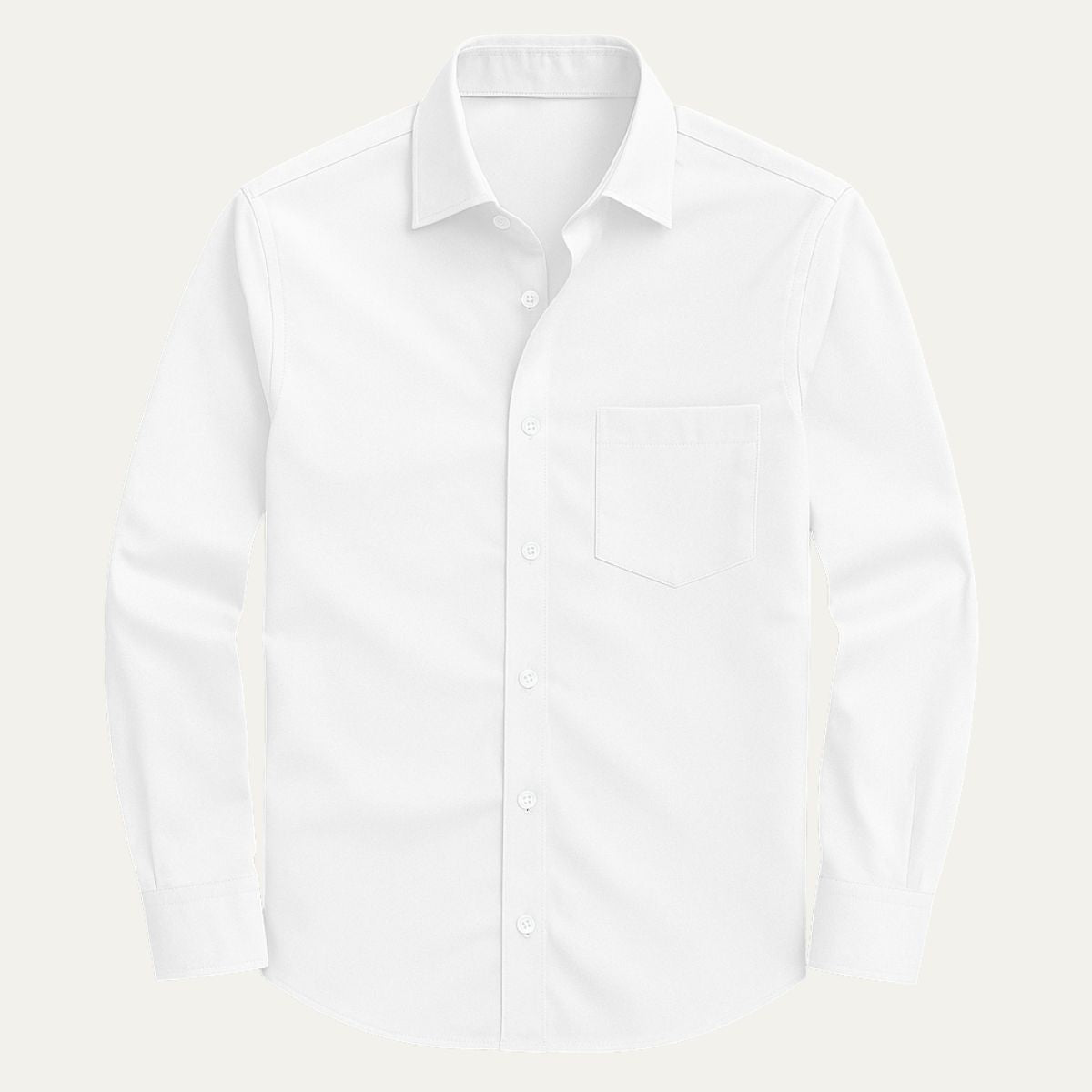 Men's Formal Shirt — Slim Fit Button Cuffs Structured Collar