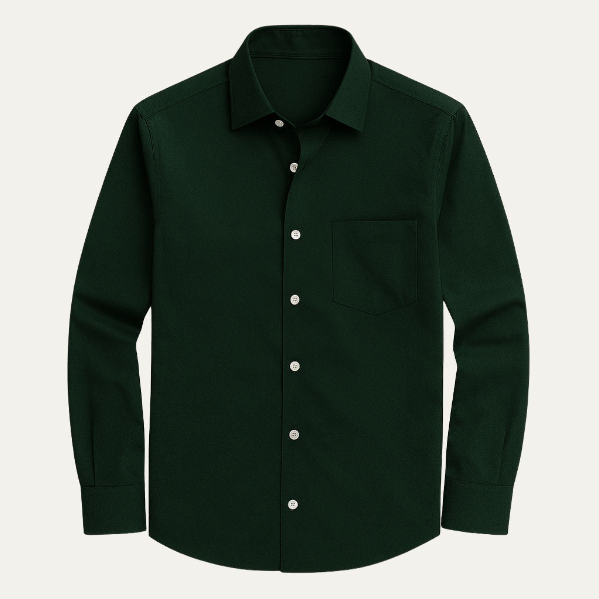 Men's Formal Shirt — Slim Fit Button Cuffs Structured Collar
