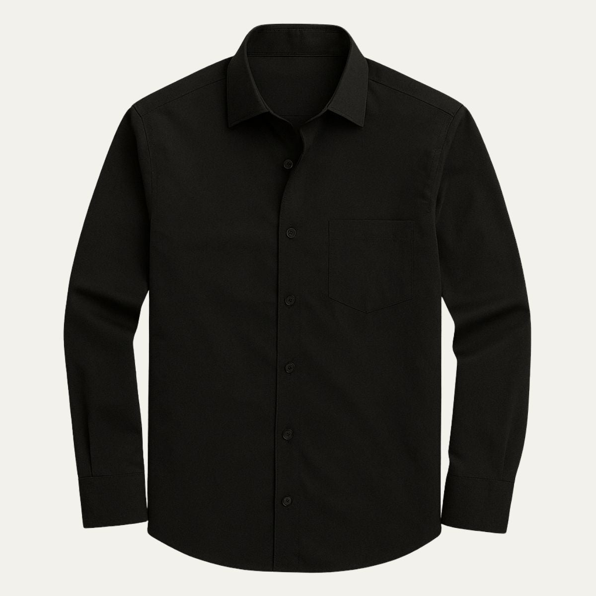 Men's Formal Shirt — Slim Fit Button Cuffs Structured Collar