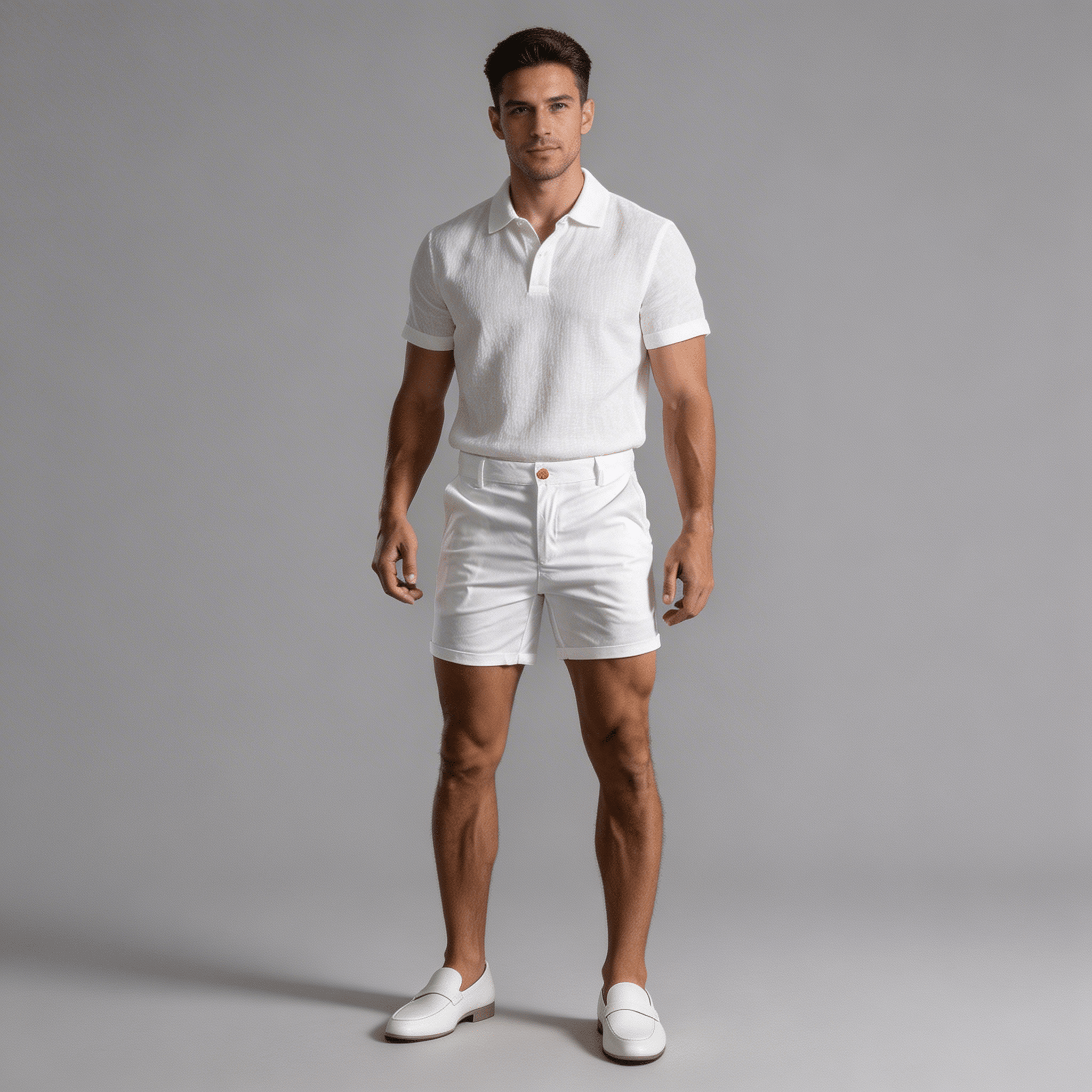 Men's Linen Shorts - Contoured Fit Tailored Shape Short Length