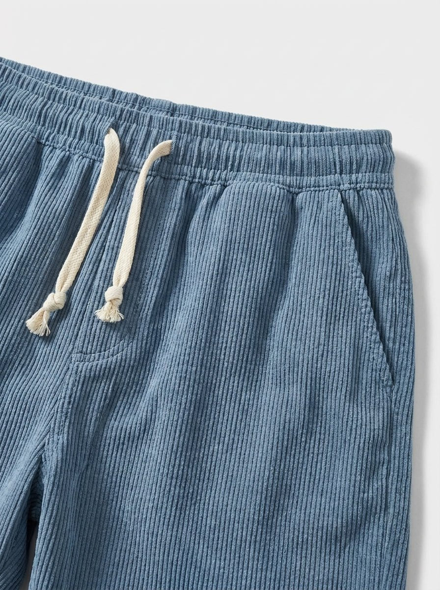 Men's Linen Shorts - Loose Fit Short Length Pull-On Closure