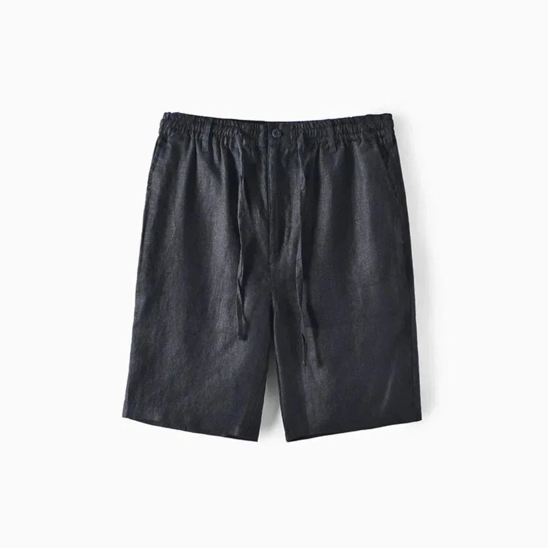 Men's Linen Shorts - Relaxed Fit Elasticated Drawstring Waistband