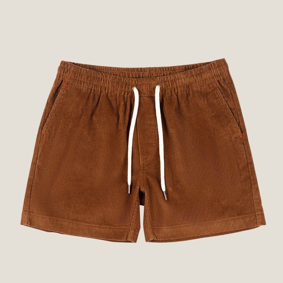 Men's Linen Shorts - Relaxed Fit Mid Length Elastic Waistband