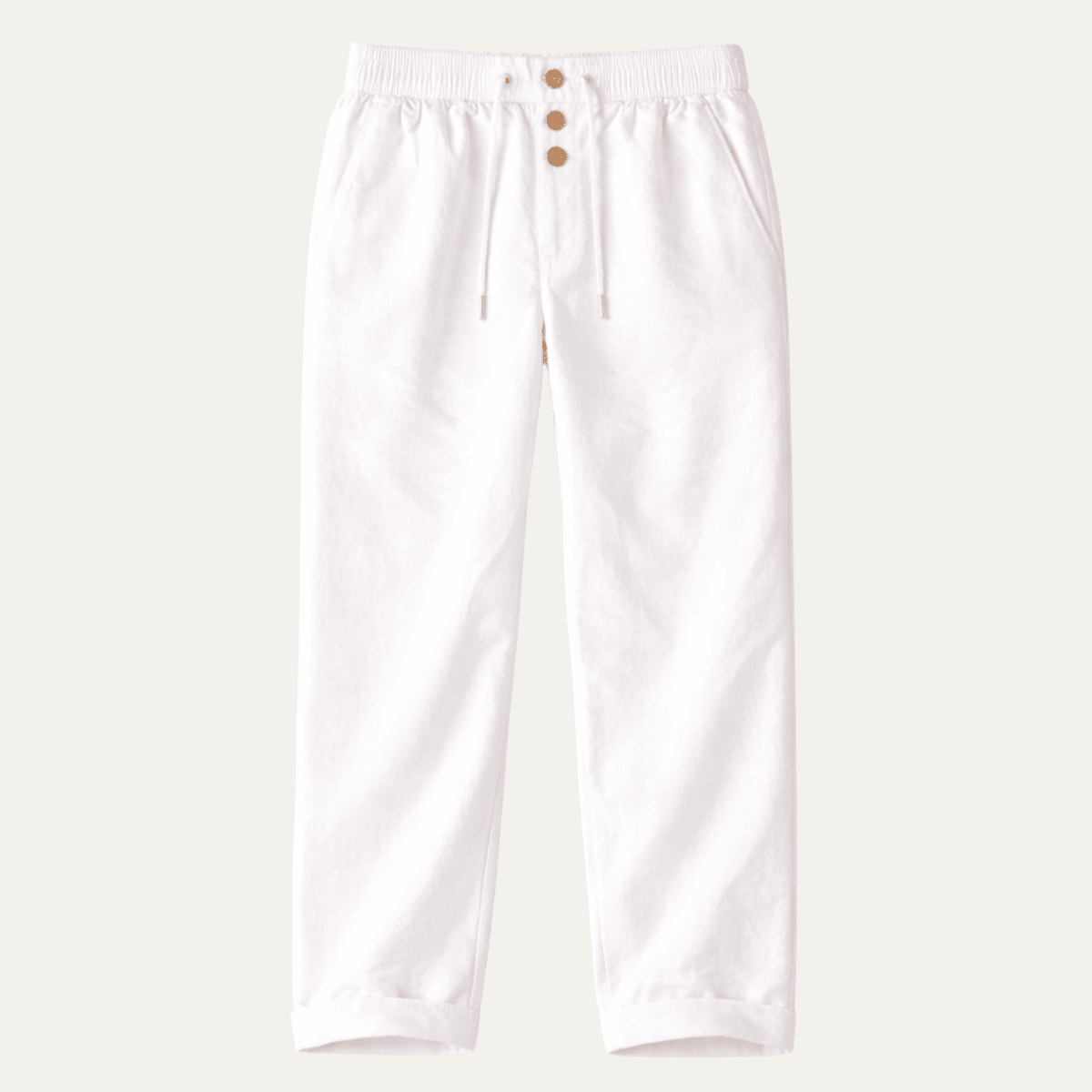 Men's Linen Trousers - Straight Leg Full Length Classic Fit