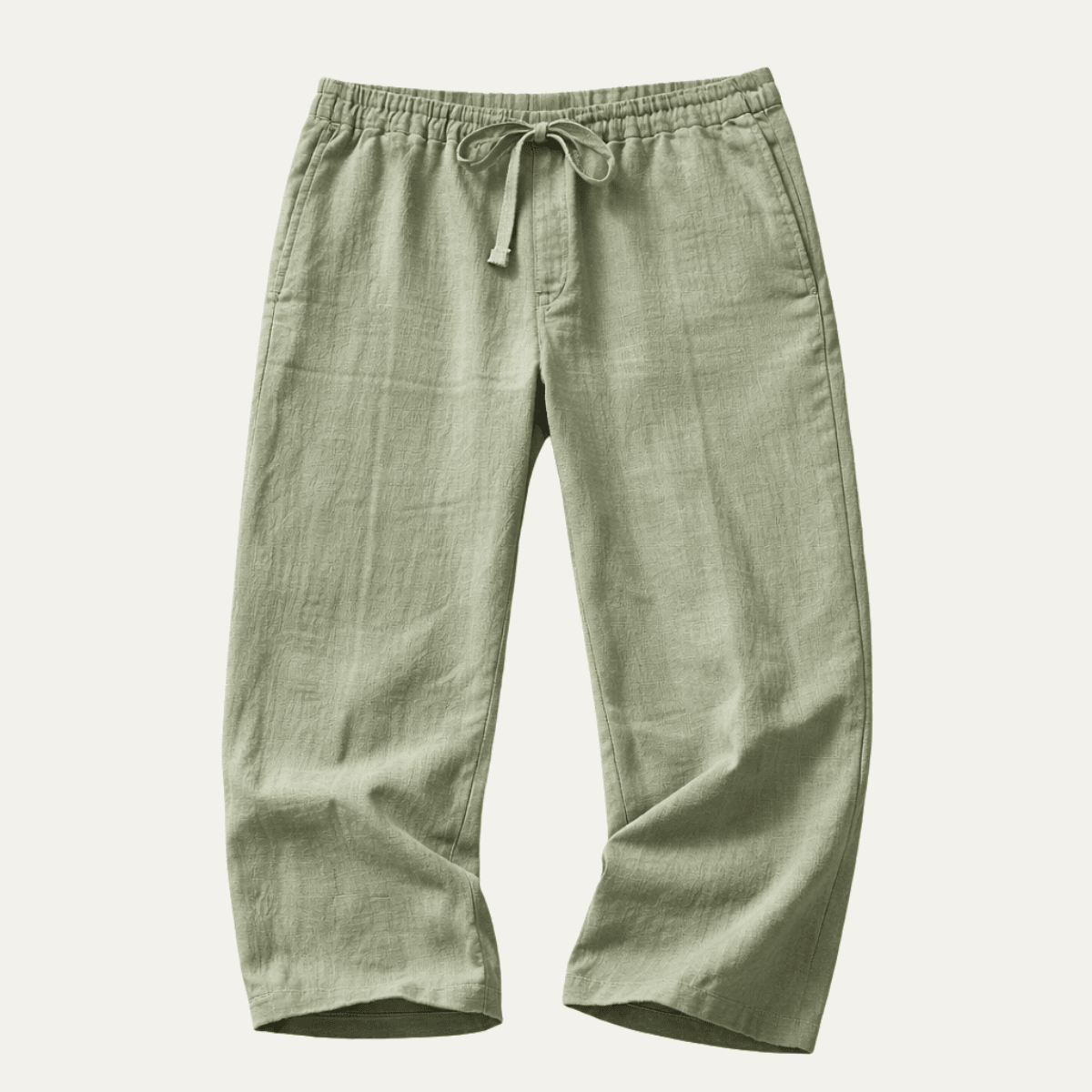 Men's Linen Trousers - Tapered Fit Shaped Leg Design