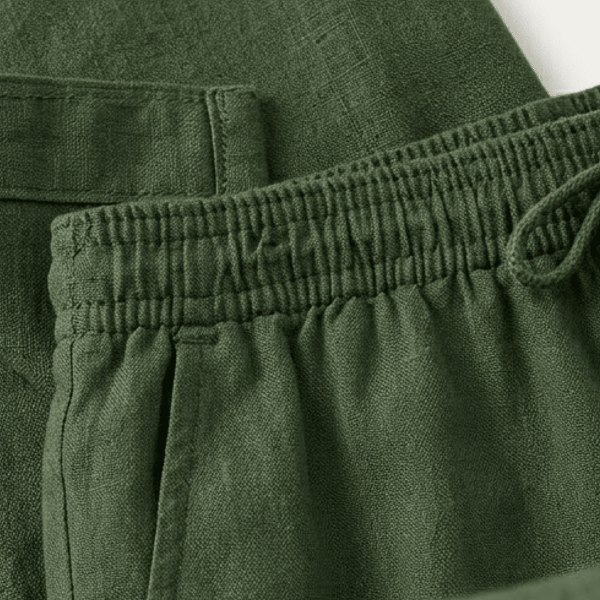 Men's Linen Two-Piece Set - Relaxed Fit Short Sleeve Shirt & Shorts