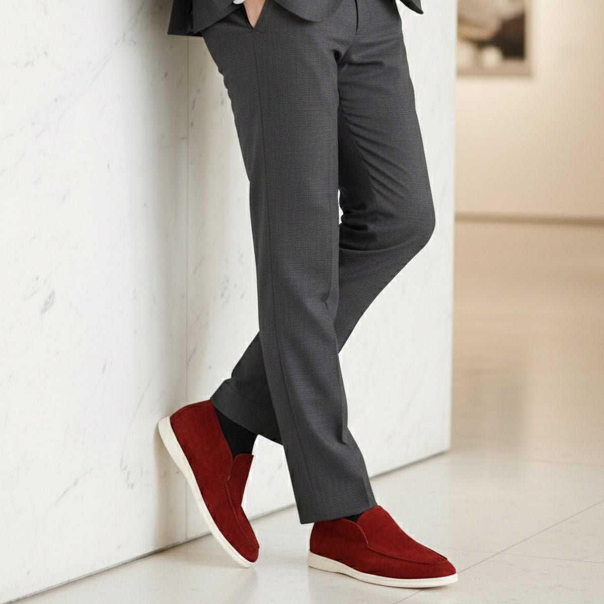 Men's Slip-On Loafers — Minimalist Clean Design