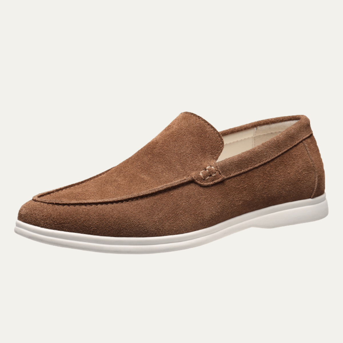 Men's Slip-On Loafers — Stitched Detail Smart-Casual