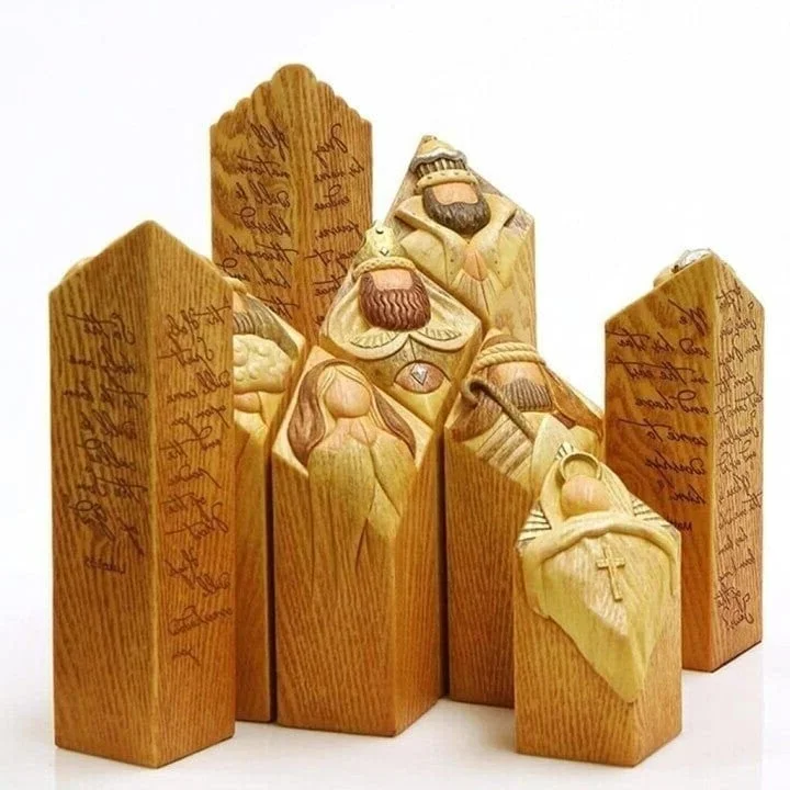 9pcs Heaven Nativity Tree Pillar Statues | Filindra