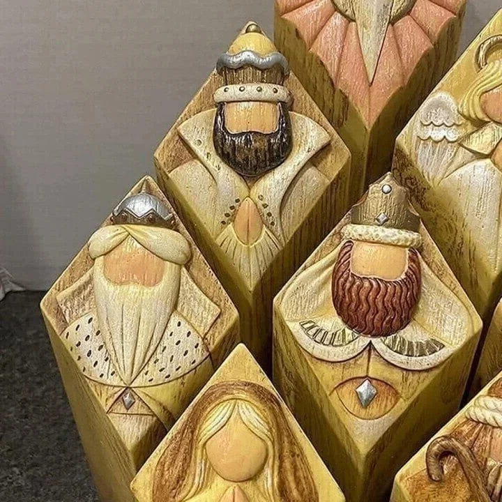 9pcs Heaven Nativity Tree Pillar Statues | Filindra